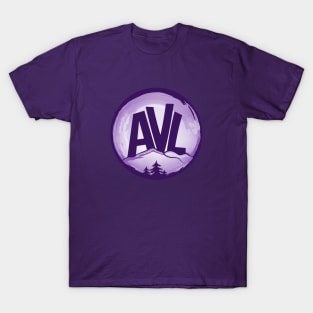 AVL - Asheville, NC - Watercolor Purple 19 T-Shirt